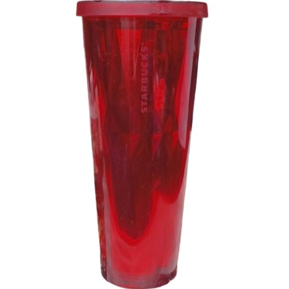 Starbucks Red Mirrored Venti Size Cold Drink Tumbler- 24 Oz. - Picture 1 of 9